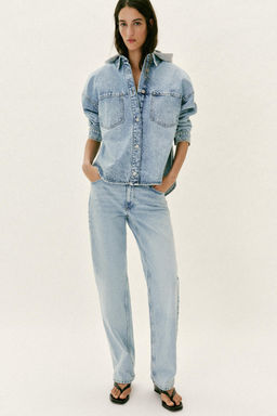 CAZADORA Z1975 DENIM OVERSIZE CAPUCHA / Azul claro