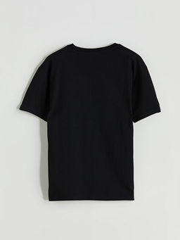 Bisiklet Yaka Tazmanya Canavar? Bask?l? Erkek ?ocuk Ti??rt