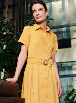 Платье из однотонного хлопка