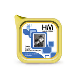 Паштет для взрослых кошек с морским коктейлем и овощами