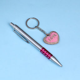 Набор подарочный 2в1 (ручка, брелок сердечко) микс - Simaland фото 2