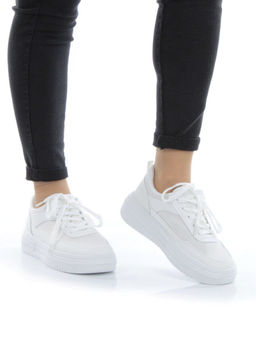 05-6180-36 WHITE Кроссовки женские (искусственные материалы) - No name фото 3