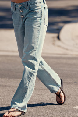 JEANS TRF RECTO TIRO BAJO / Celeste - Zara фото 12