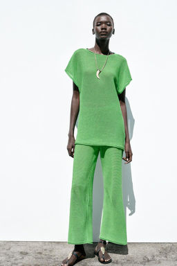 WIDE-LEG KNIT TROUSERS