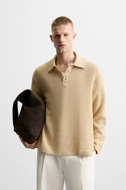 TEXTURED POLO SHIRT - Zara фото 10