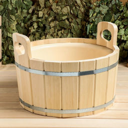 Шайка - таз для бани и сауны, 12 л, деревянная, пластиковая вставка, «Добропаровъ»