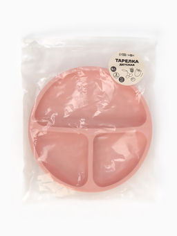 Тарелка детская секционная, 3 секции, розовый, Mum&Baby