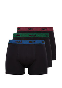 3lu Siyah Basic Boxer Seti