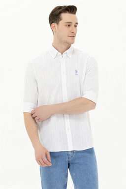 Мужская синяя рубашка с длинным рукавом - U.s. polo assn фото 8
