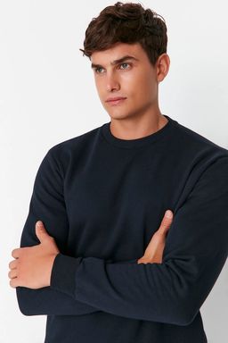 Lacivert Regular/Normal Kesim Ici Polar/S?cak Tutan Sweatshirt TMNAW21SW1208