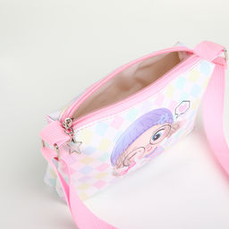 Сумка детская «Девочка с зайчиком», на молнии, белая