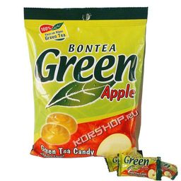 Конфеты-леденцы с зеленым чаем Яблоко Bontea, 150 г