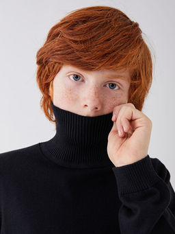 Bal?k?? Yaka Basic Uzun Kollu Erkek ?ocuk Triko Kazak - Waikiki фото 3