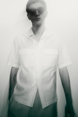 Camisa cargo en mezcla de lino Regular Fit - H&m фото 2