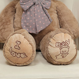 Мягкая игрушка «Мишка», с бантом в горошек, 80 см