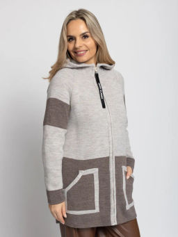 ЗЛАТА Кардиган В 1873/кофейный