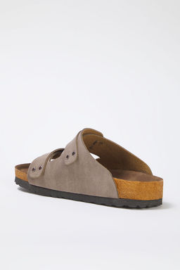 Trendyol Shoes Vizon Cift C?rt Bantl? Duz Kad?n Terlik TAKSS25TE00002 - Trendyolmilla фото 12