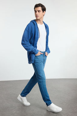 TRENDYOL MAN Erkek Orta Mavi Comfort Kumas Essential Fit Denim Kot Pantolon Jeans TMNAW25JE00008 - Trendyolmilla фото 2