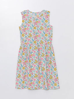 Bisiklet Yaka Desenli K?z ?ocuk Elbise