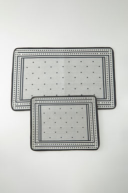 Trendyolmilla Home 2li Bask?l? Kayd?rmaz Tabanl? Banyo Paspas Seti TPHSS25BPS00010 фото 3