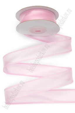 Лента органза Премиум NEW 2,5 см*10 ярд (SF-8111) светло-розовый №4