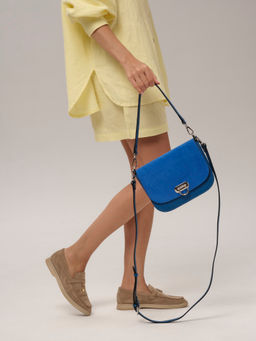 Сумка замшевая Azaro 30741 син.гуашь/сапфир