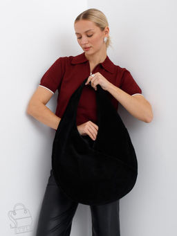 Сумка женская кожаная 1101M black Polina&Eiterou