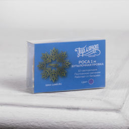 Гирлянда Нить 1 м роса с пробкой, IP20, серебристая нить, 10 LED, батарейка LR44х3 (в комплекте), свечение фиолетовое - Luazon lighting фото 5