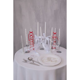 Цена за 3 шт. Набор свечей витых, 1.5×15 см, 3 шт., белый блистер