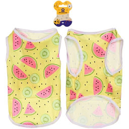 Цена за 2 шт. Майка для кошек и собак мелких пород "БРО на стиле", арбузики, размер S (длина спинки 26см, объем груди 32см, от 2 до 4кг)