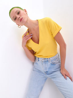 Футболка с V-вырезом - Fashion.love.story фото 4