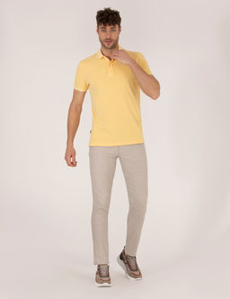 A__k Sar_ Slim Fit %100 Pamuk Polo Yaka Ti__rt