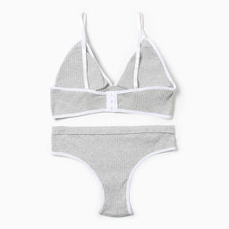 Комплект нижнего белья женский (топ, трусы) Collorista, серый, размер 46-48