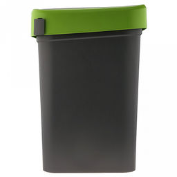 Ведро для мусора с плавающей крышкой пластмассовое SMART BIN 50л, с креплением для мусорных пакетов, зеленый Econova (Россия) - Домашняя мода фото 4