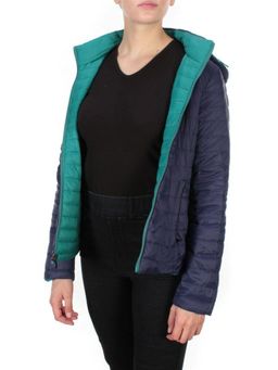 9313 TURQUOISE/BLUE Куртка демисезонная двухсторонняя женская RIKA (100 гр. синтепон) - Fashion фото 7