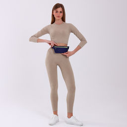 Сумка для бега на молнии, светоотражающие элементы, синяя