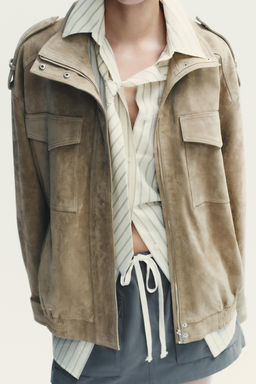 SUEDE LEATHER JACKET - Zara фото 2
