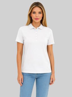 Футболка поло женская белый 14402 (1)