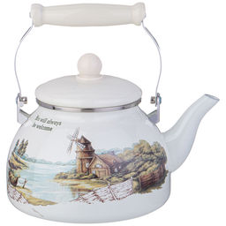 ЧАЙНИК AGNESS ЭМАЛИРОВАННЫЙ СЕРИЯ FAMILY HOUSE, 2,6 Л  фото 3