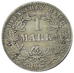 1 марка 1907 года J Германия