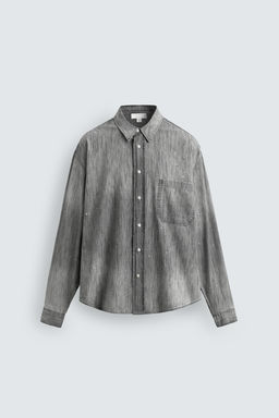 SPLASH-WASH DENIM SHIRT - Zara фото 5