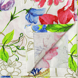 Скатерть 120х145см "Летний сад", длина стола до 105см, на 4 персоны, рогожка (хлопок 100%) 171г/м2, упаковка классическая, пакет ПВХ 28х41см, "Домашняя мода" (Россия)