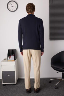TRENDYOL MAN Lacivert Slim Fit Yunlu Polo Yaka Dugmeli Smart Triko Kazak TMNAW23KZ00238 - Trendyolmilla фото 23