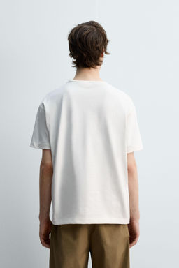 HEAVYWEIGHT RIBBED TRIM T-SHIRT