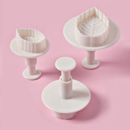 Плунжеры кондитерские Доляна Лист, набор 3 шт., d=3.2/4/5 см, пластик, белые  фото 5