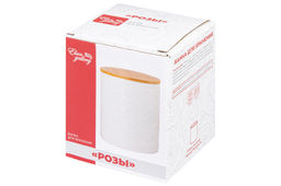 Банка д/хранения 1,2 л 13*13*16 см Розы с дер. крышк. с сил. упл - Elan gallery фото 11