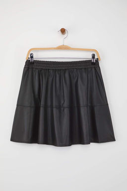 Siyah Buzgu Detayl? Mini Suni Deri Orme Etek TWOAW26ET00046 - Trendyolmilla фото 5