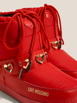 Женские дутики LOVE MOSCHINO SKI BOOT Артикул 4562703, рубиновый  фото 3