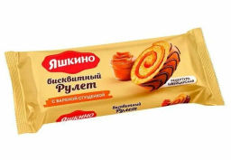 Яшкино, рулет бисквитный с варёной сгущёнкой, 200 г фото 2