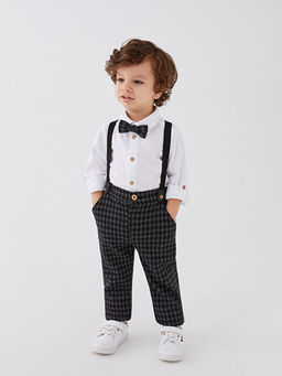 G?mlek Yaka Uzun Kollu Erkek Bebek 4l? Tak?m - Waikiki фото 2